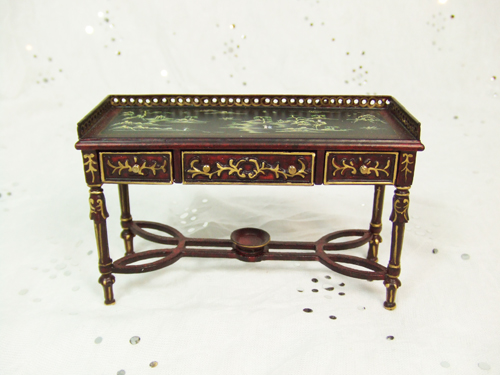 ** CA014-04** Mahogany Desk with oriental Paint
